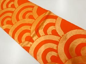 アンティーク　青海波模様織出し袋帯（着用可）